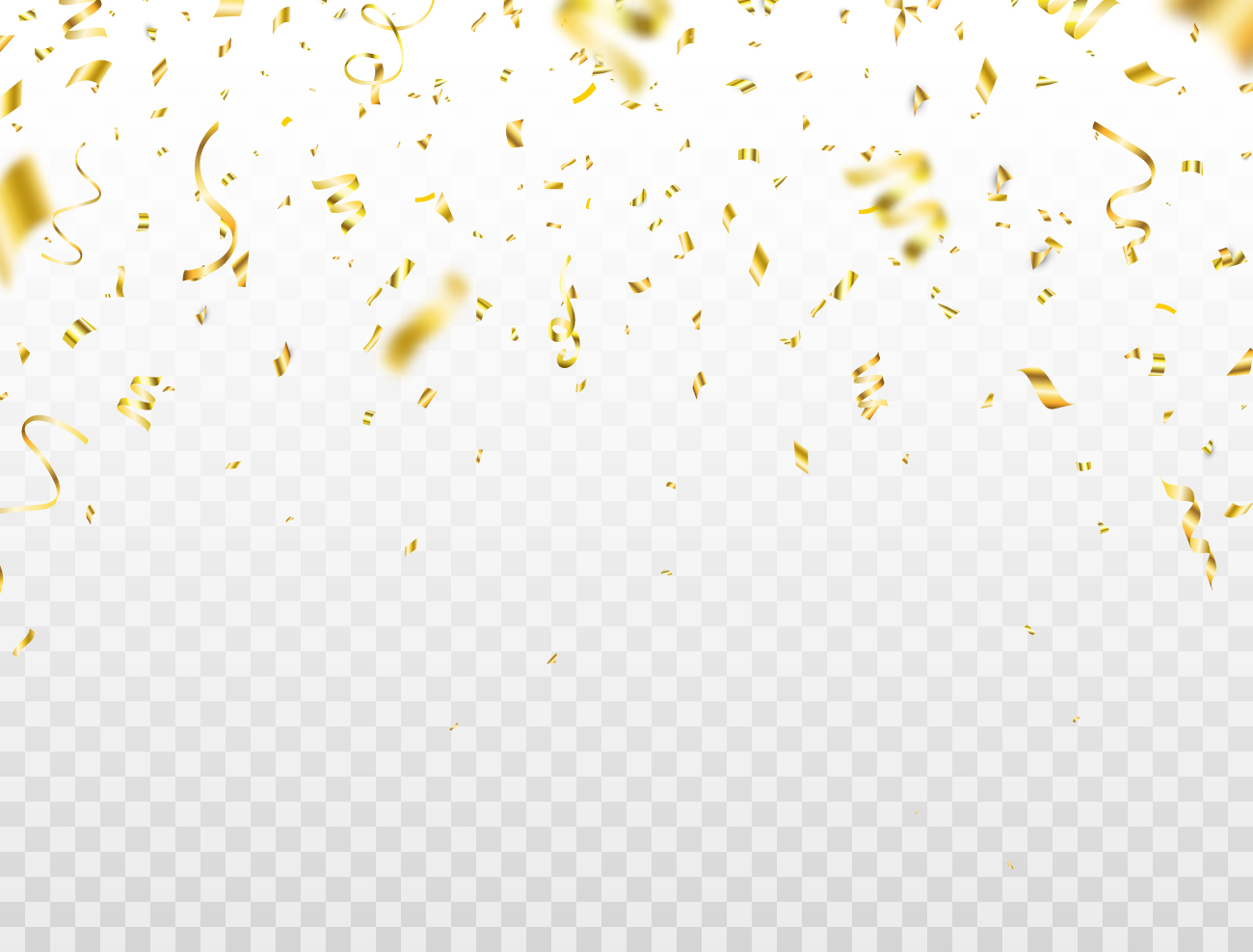 周年庆节日庆祝胜利成功派对金纸装饰元素ESP矢量设计素材