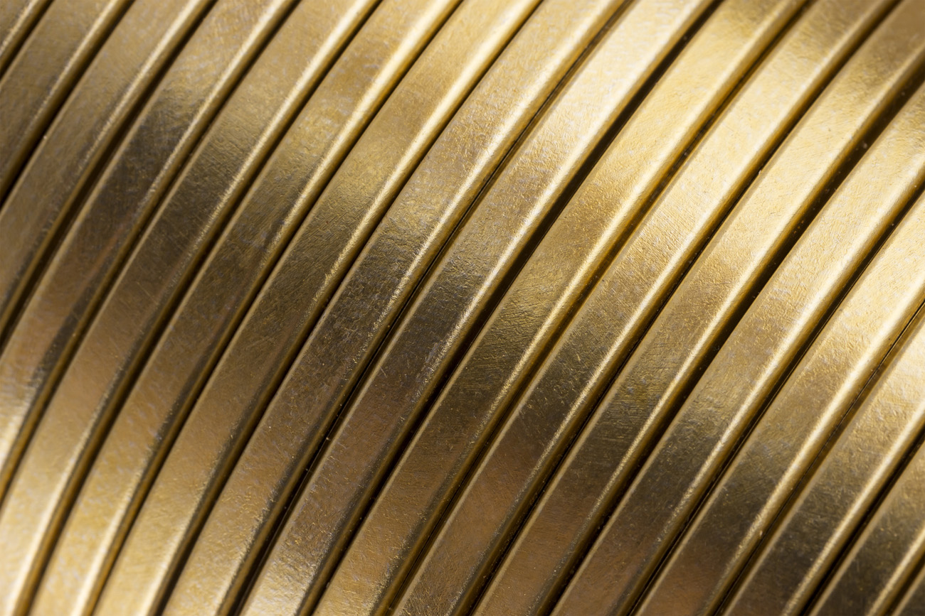 波纹或肋骨黄金金属高清背景图片素材 Corrugated g