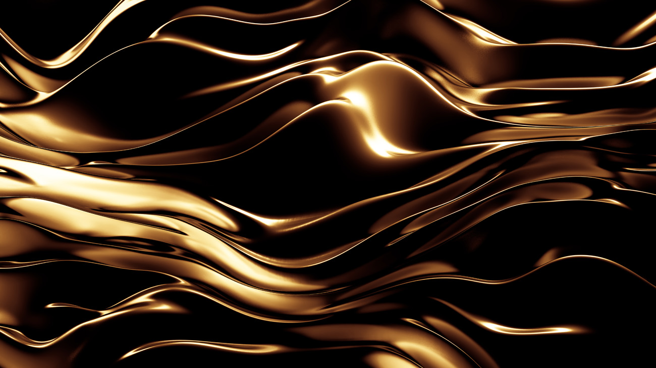 金色绸缎织物3D渲染插图高清背景图片素材 gold silk