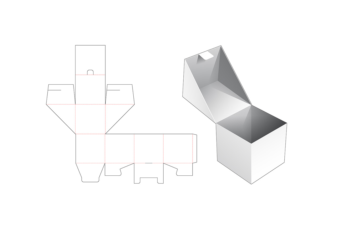 包装设计模切图刀模图EPS矢量模板 Box cut out