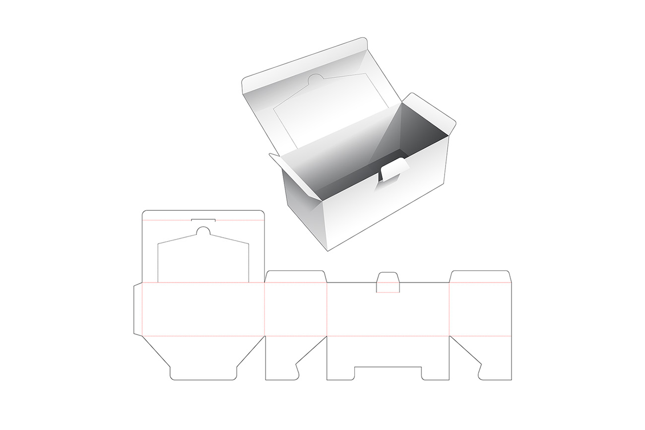 包装设计模切图刀模图EPS矢量模板 Box cut out