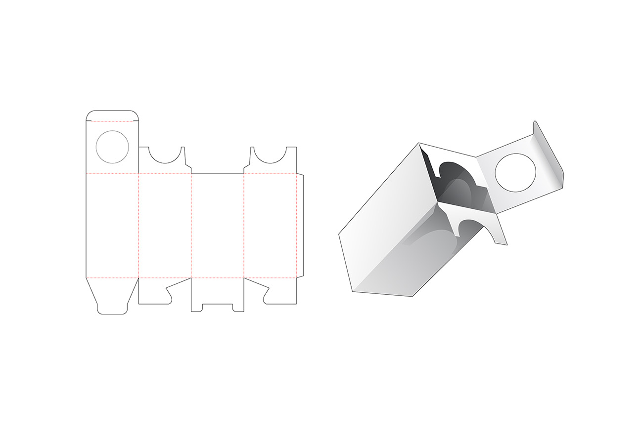 包装设计模切图刀模图EPS矢量模板 Box cut out