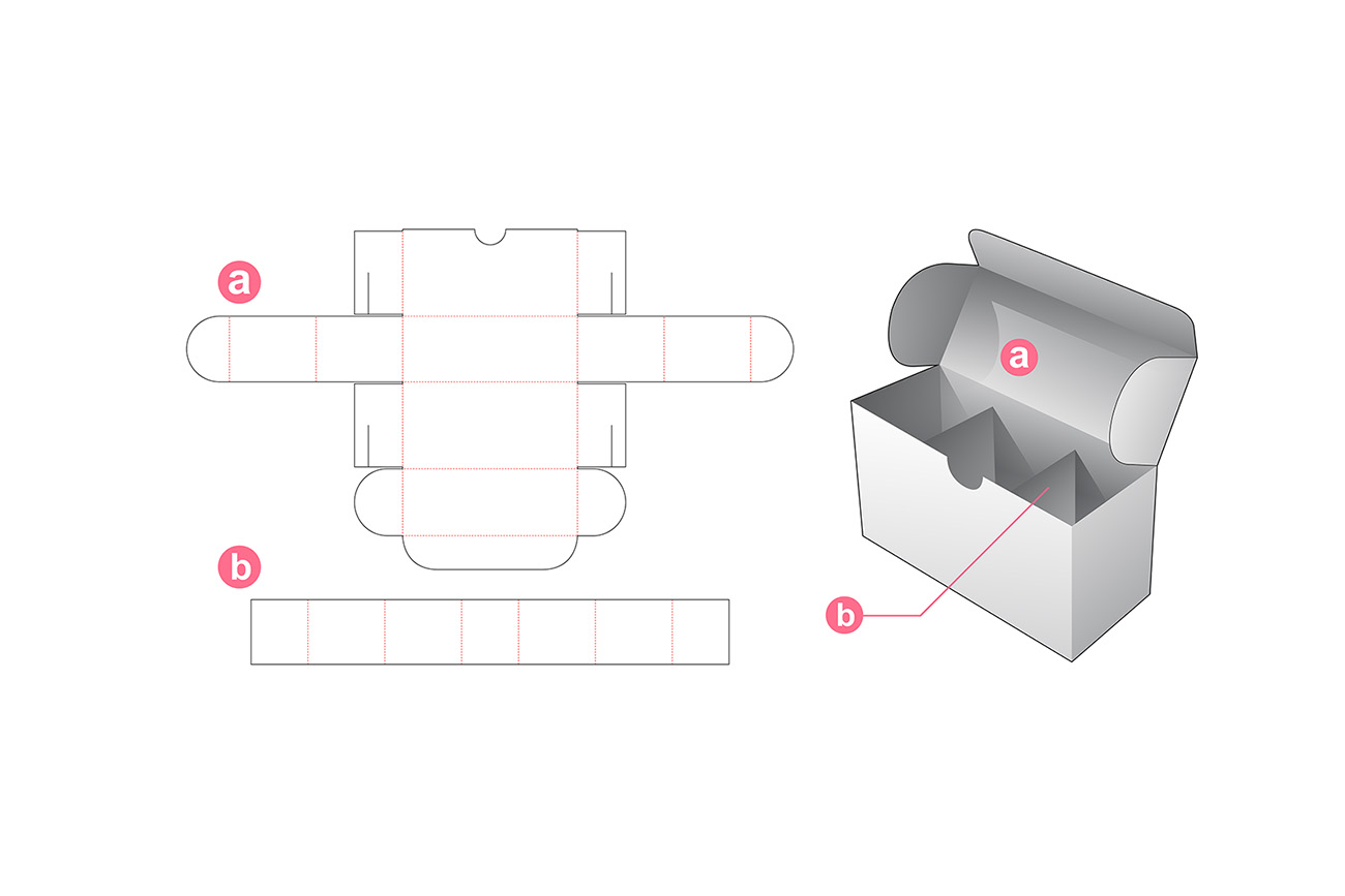 包装设计模切图刀模图EPS矢量模板 Box cut out