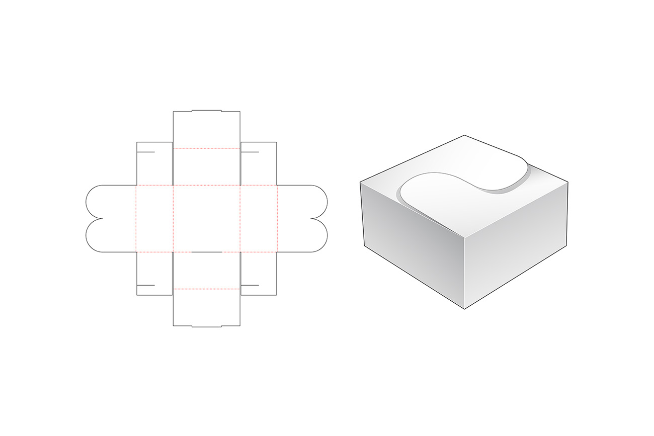 包装设计模切图刀模图EPS矢量模板 Box cut out