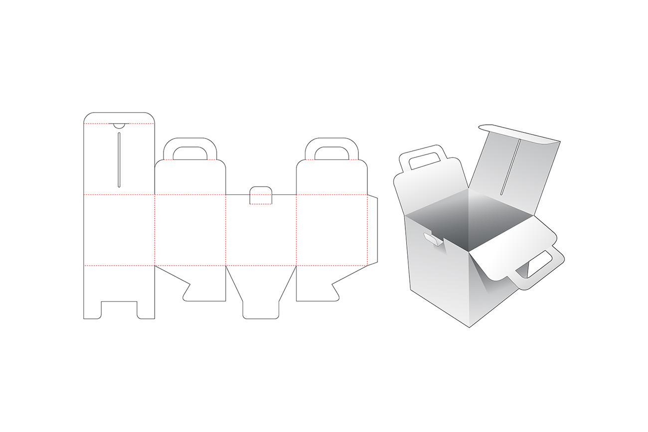 包装设计模切图刀模图EPS矢量模板 Box cut out