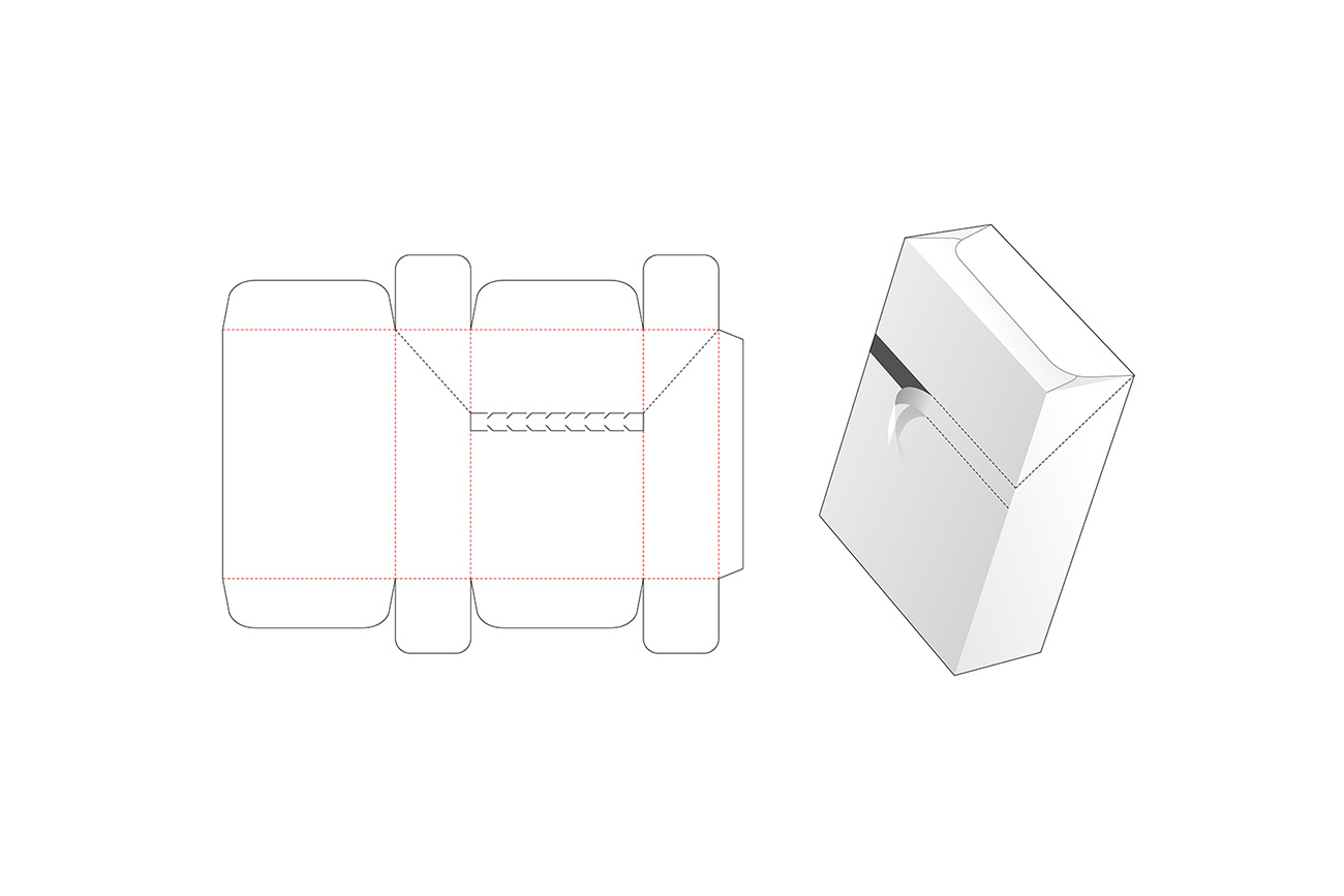 包装设计模切图刀模图EPS矢量模板 Box cut out