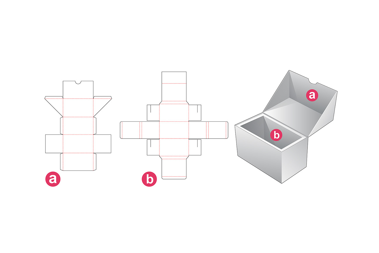 包装设计模切图刀模图EPS矢量模板 Box cut out