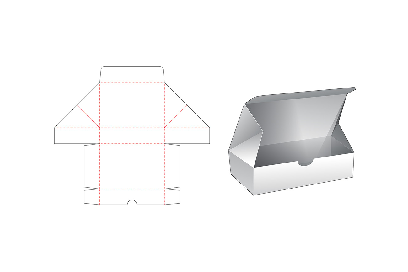 包装设计模切图刀模图EPS矢量模板 Box cut out