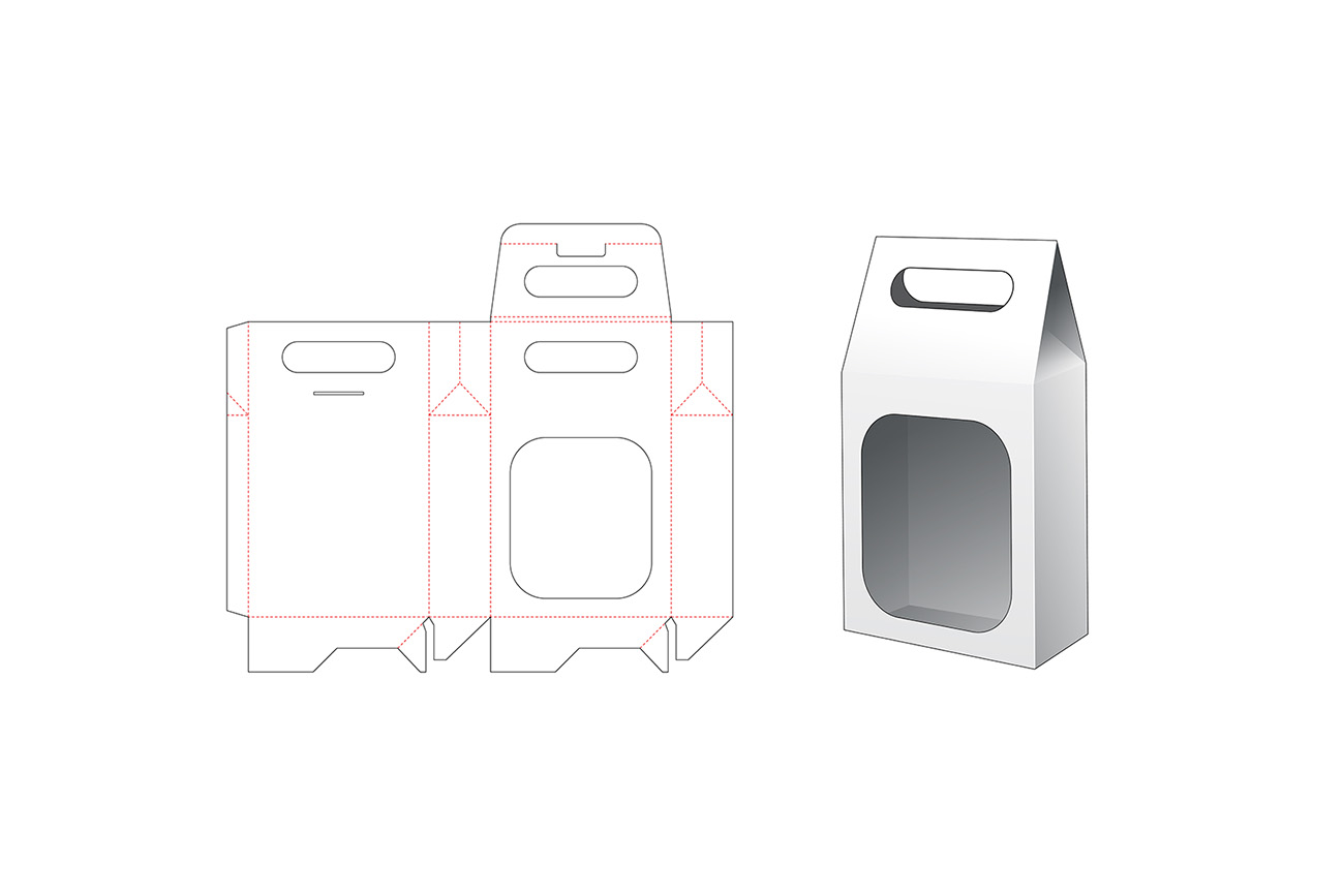 包装设计模切图刀模图EPS矢量模板 Box cut out
