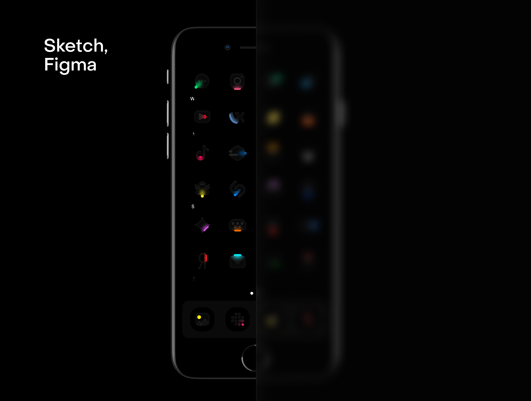 毛玻璃彩色发光风格iOS14图标合辑 Glossy icon