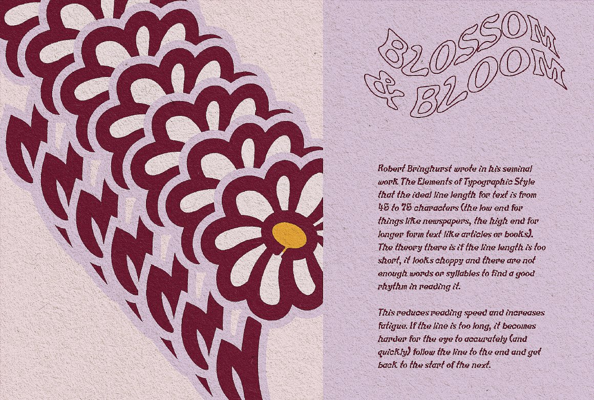 新颖的雏菊为灵感的复古英文标题字体 DAISY CHAIN