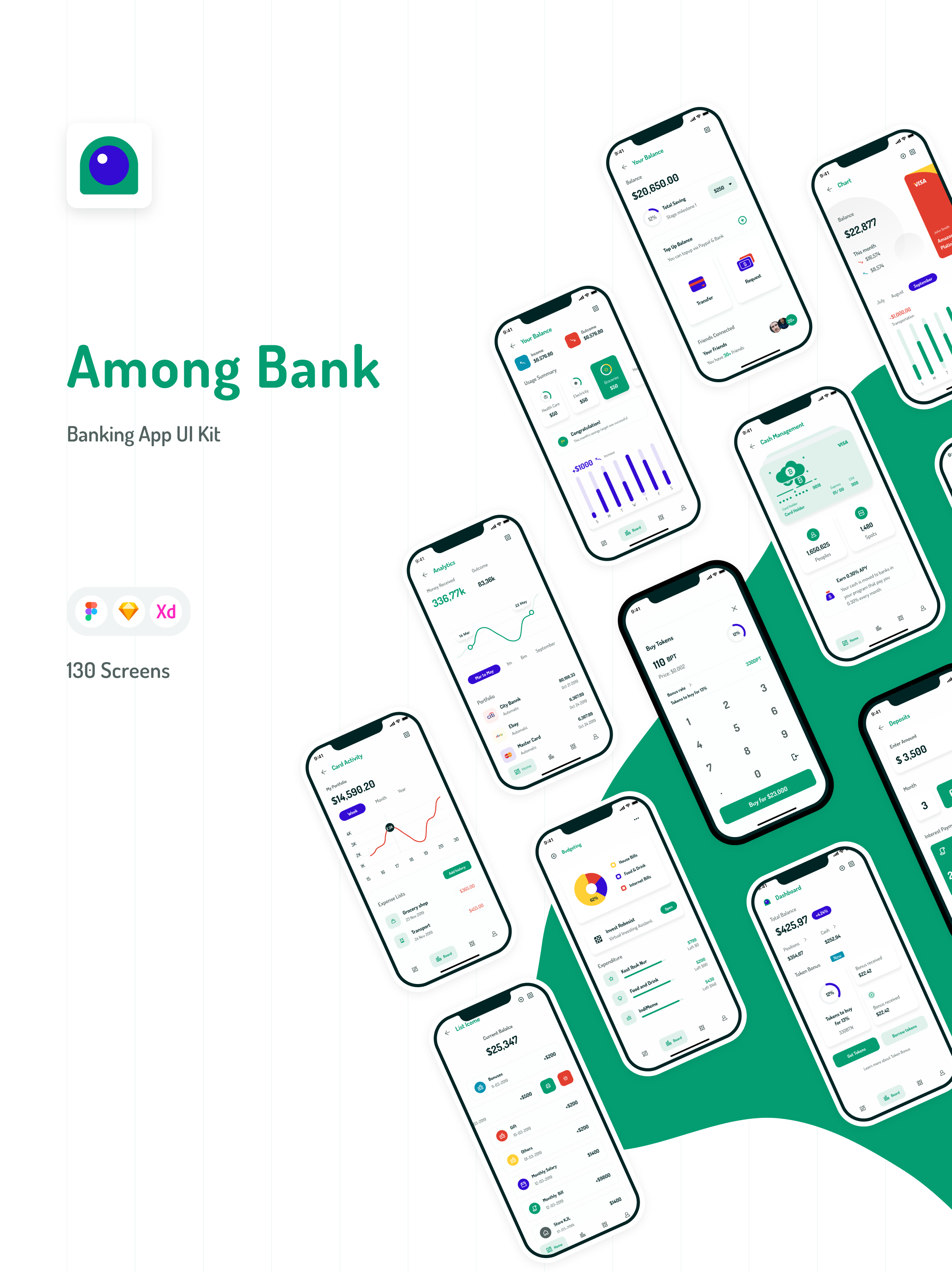银行移动智能金融APP应用程序UI界面素材 Among Ba