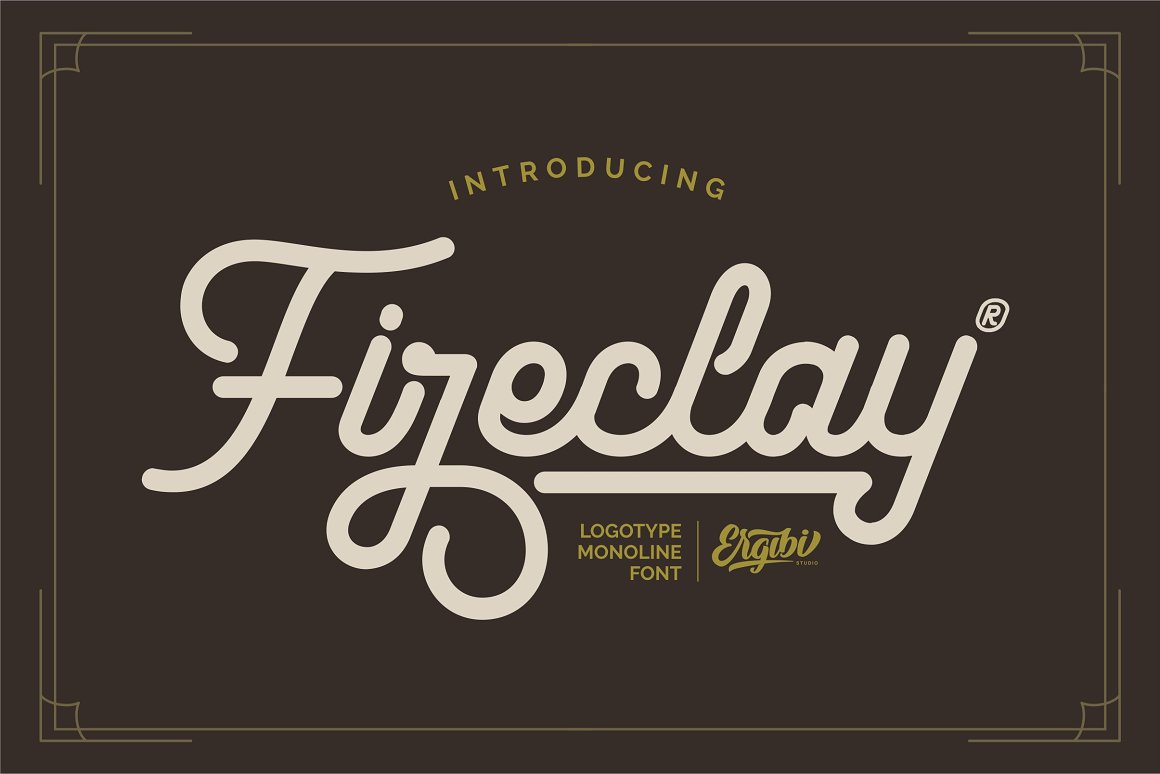 优雅的复古二重奏手写英文字体免费下载 Fireclay -