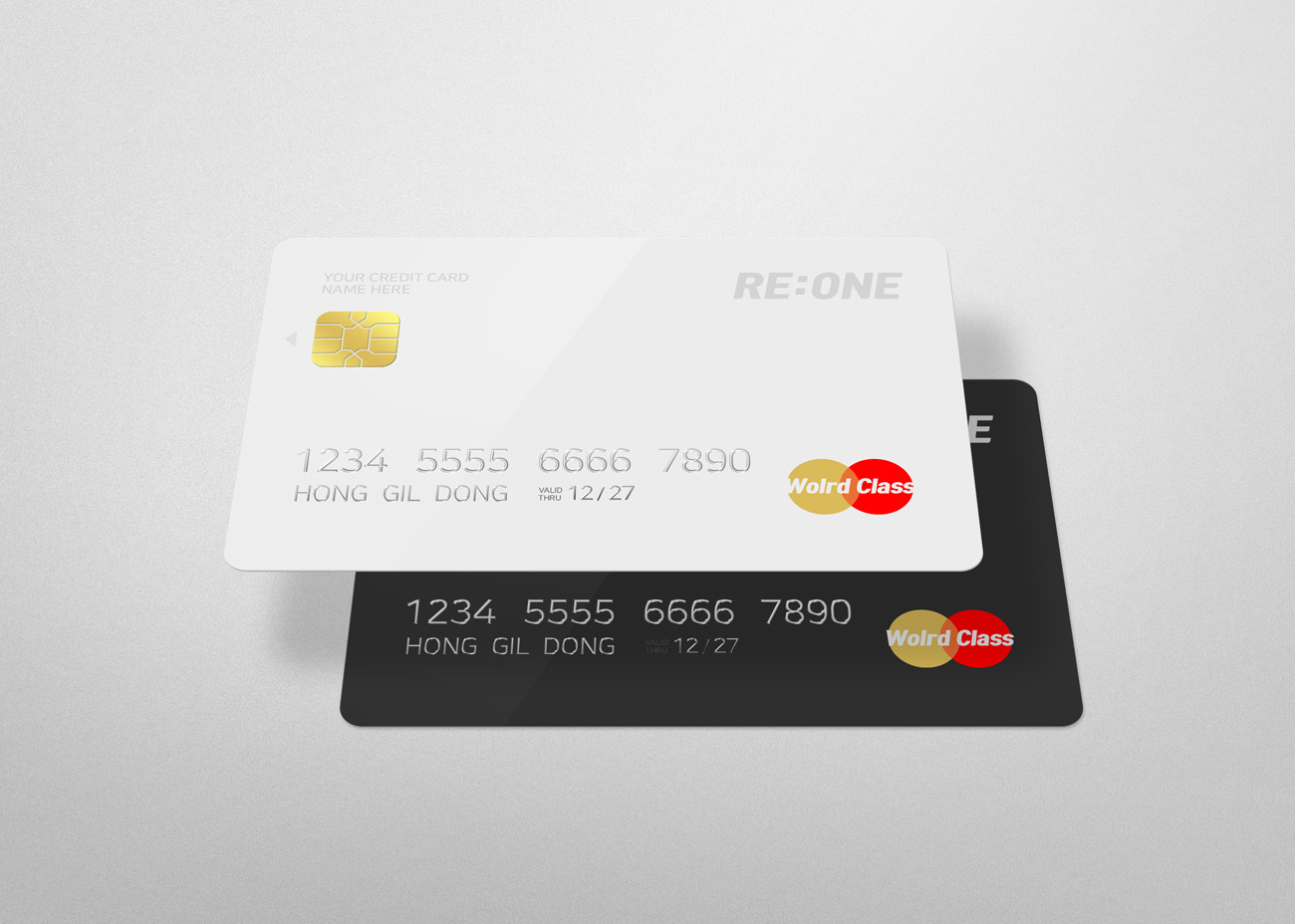 信用卡银行卡储蓄卡设计提案样机PSD模板 Credit Ca
