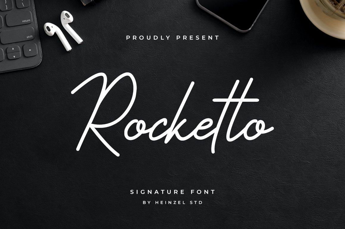 现代时尚手写签名英文字体免费下载 Rocketto Sign