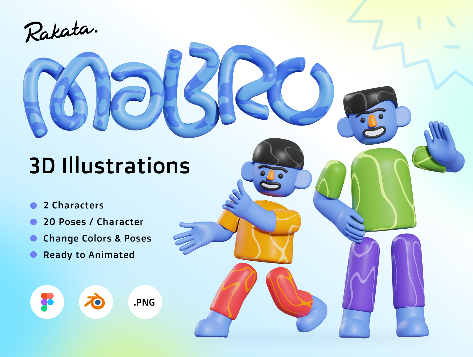 有趣的3D插画Web UI配图素材 MaBro - 3D I