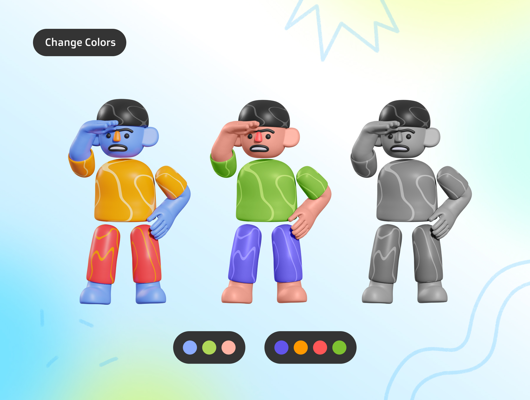 有趣的3D插画Web UI配图素材 MaBro - 3D I