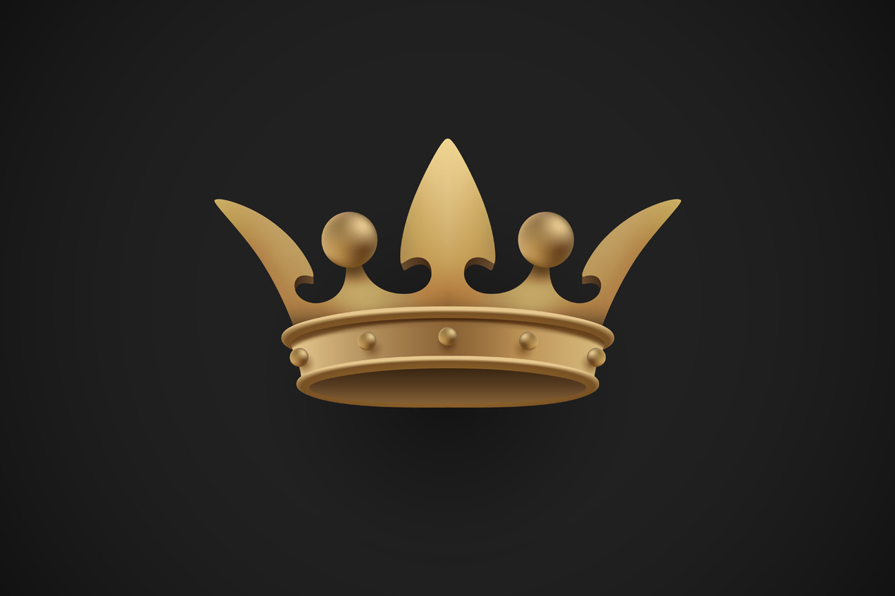 金色皇家王冠皇冠矢量图标插图元素装饰EPS矢量素材 Gold