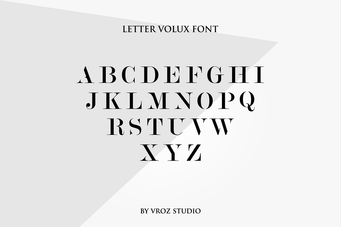 独特简约奢侈品牌英文衬线字体免费下载 VOLUX - Lux