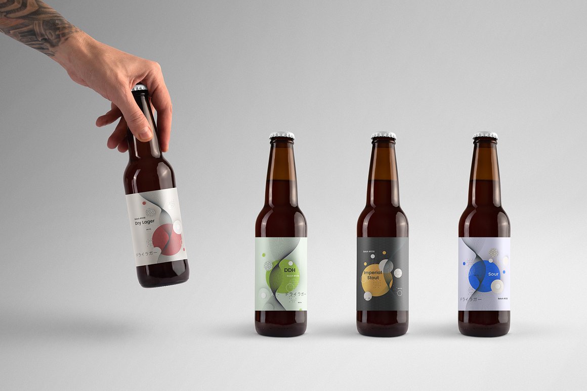 啤酒饮料品牌包装设计提案样机模板 Craft Beer Pa