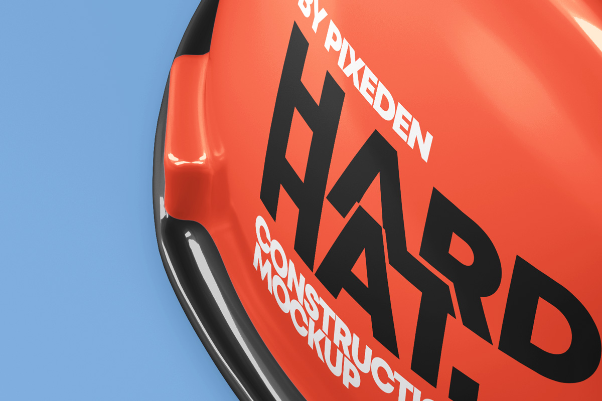 工地安全头盔安全帽品牌设计提案样机模板 Psd Hard H