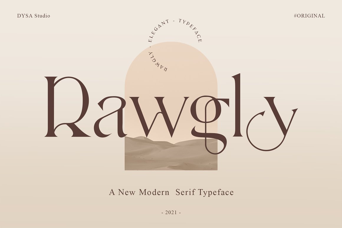 现代干净简约衬线英文字体 Rawgly - A New Mo