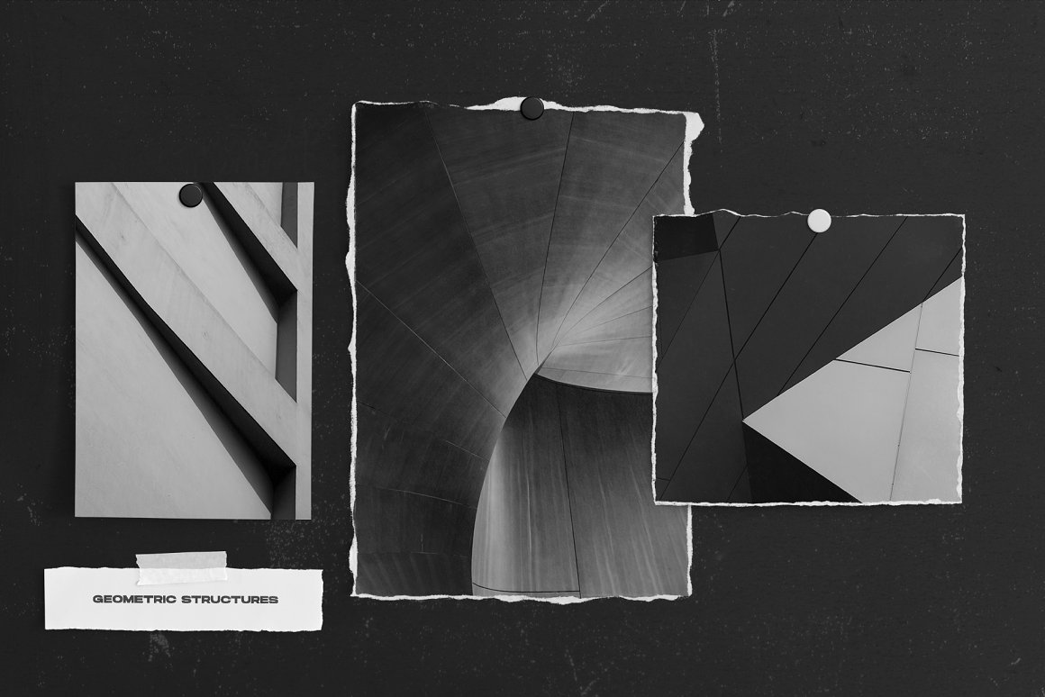 褶皱撕裂碎纸做旧纸张大型创意设计场景样机模板 Graphit