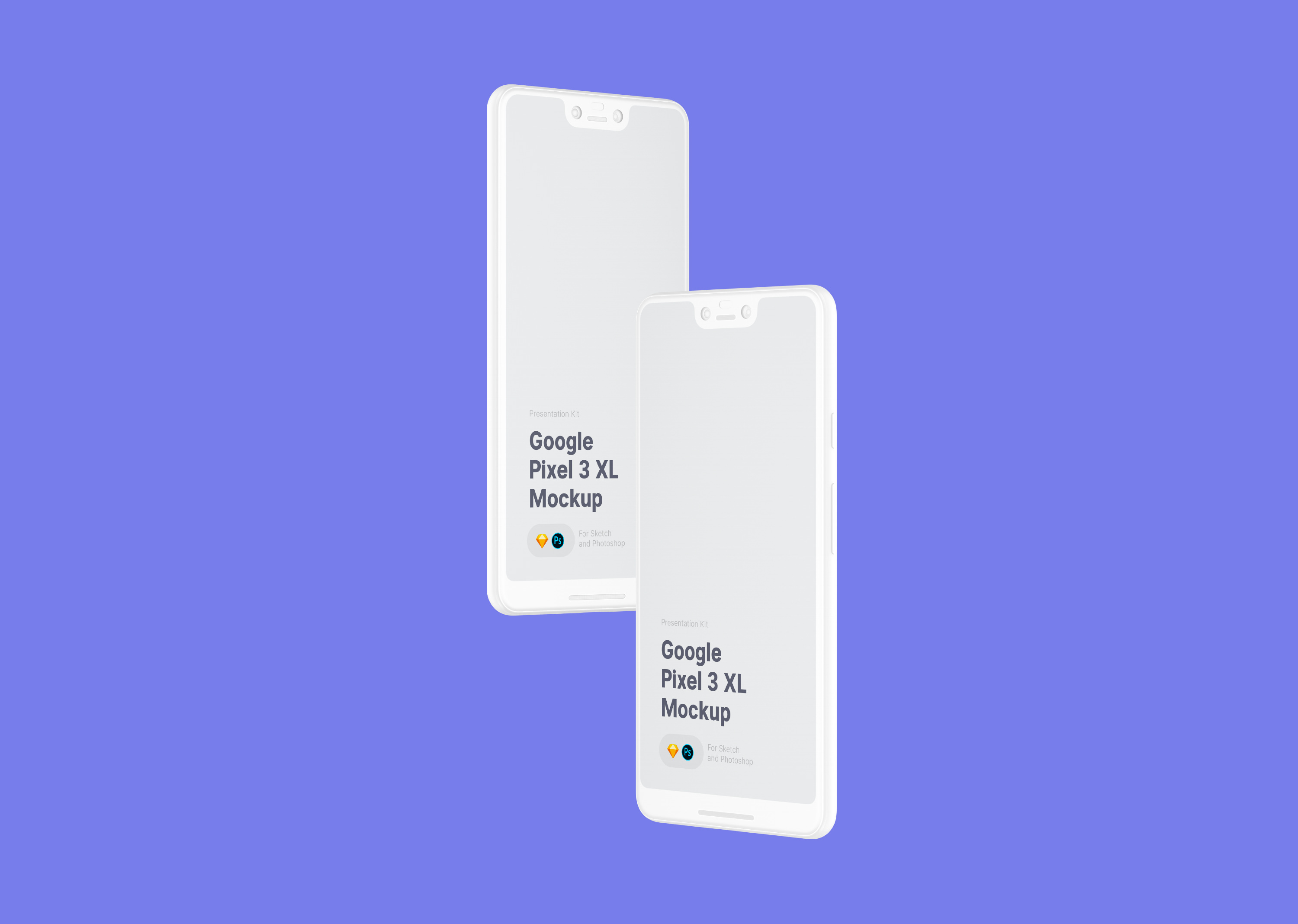 高质量谷歌手机APP设计提案UI界面贴图样机模板 Free