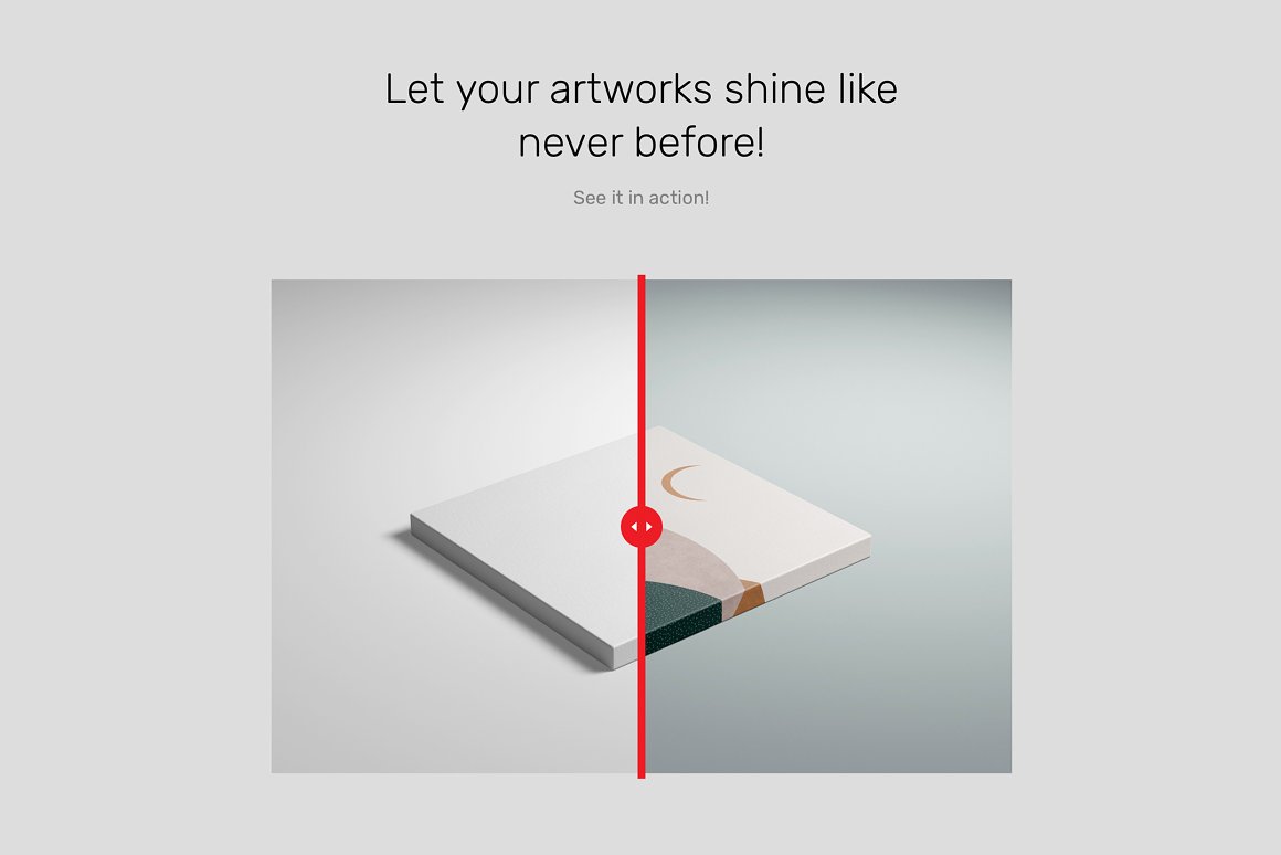 艺术工作室绘画艺术品画框画布相框贴图样机PSD模板素材 Ca