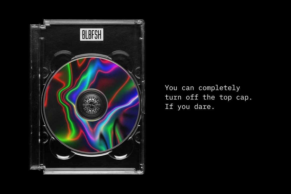 复古老物件光碟光盘盒封面设计提案样机PSD模板 Disc J