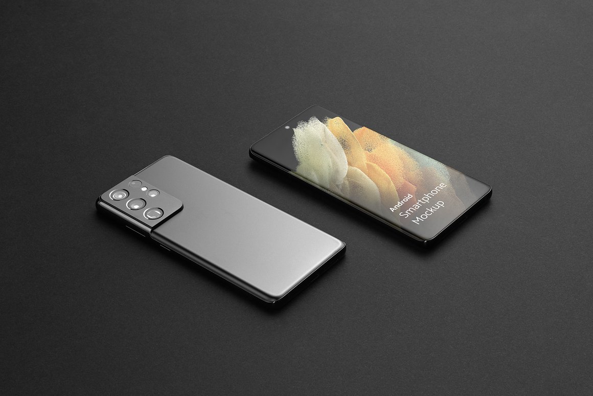三星S21手机APP设计提案UI界面贴图样机模板素材 And