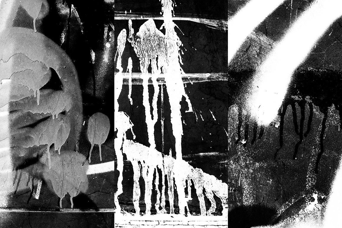 80+潮流涂鸦街头艺术粗糙灰尘沙粒纹理喷墨笔刷素材 Graf