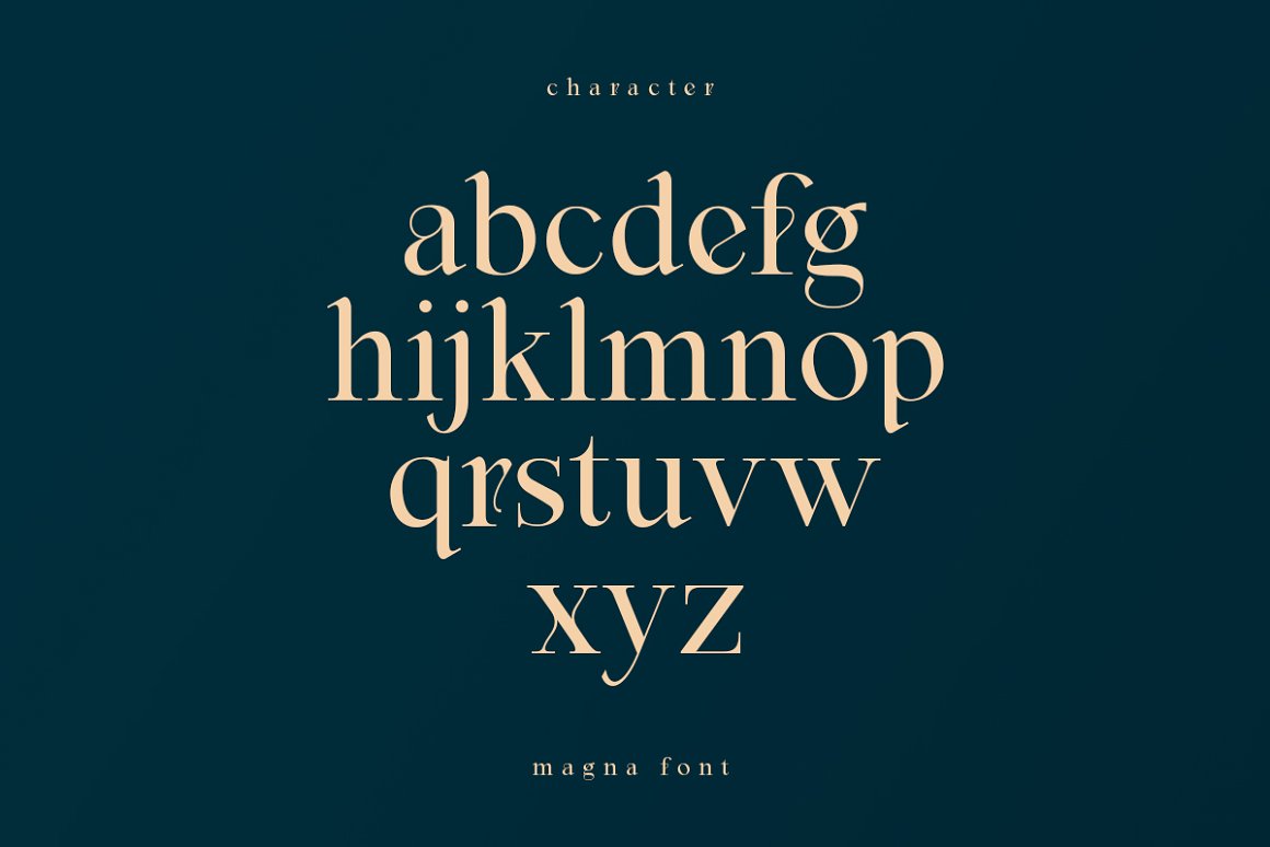 优雅奢华的极简主义英文衬线字体 Magna | Modern
