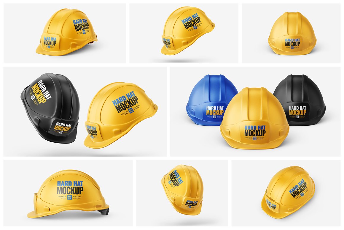 安全帽装修建筑公司VI设计提案样机PSD模板素材 Const