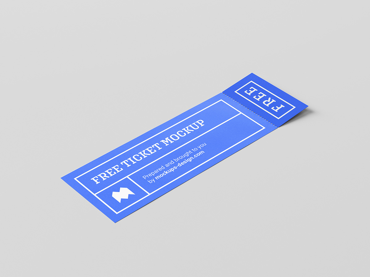电影票音乐会票务演唱会门票设计提案样机模板 Ticket M