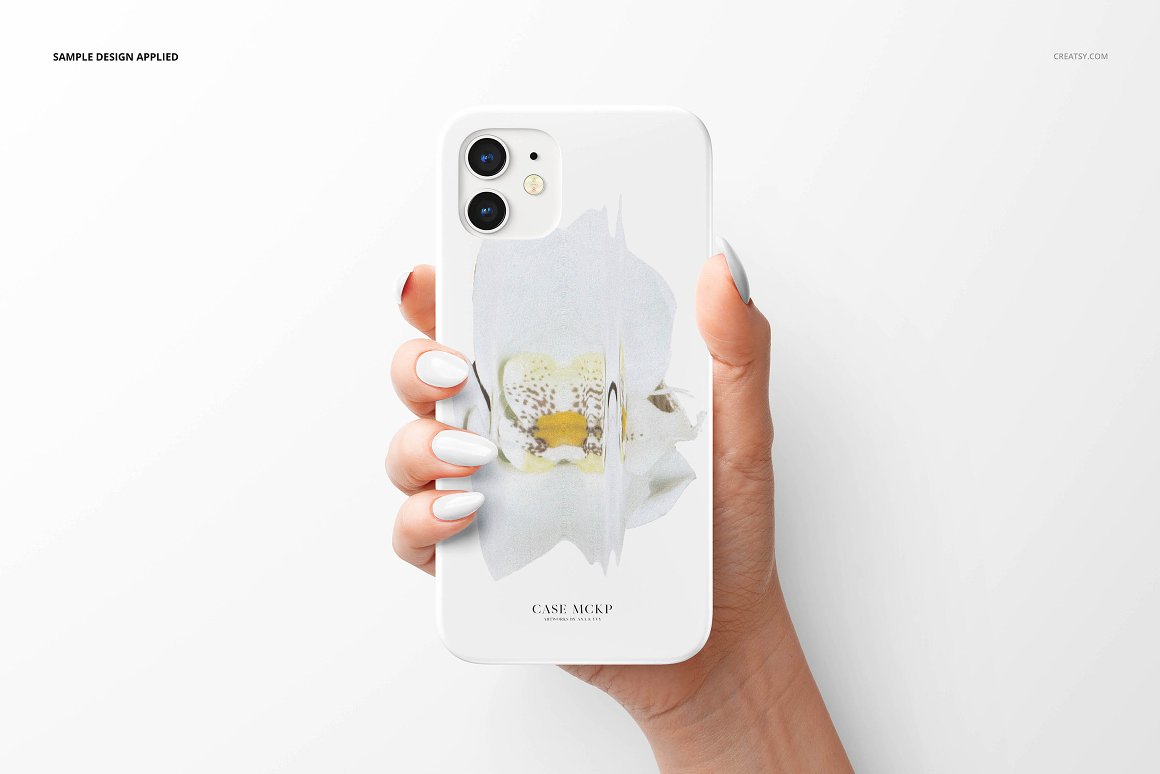 苹果12磨砂塑料手机壳图案设计提案样机PSD模板 iPhon
