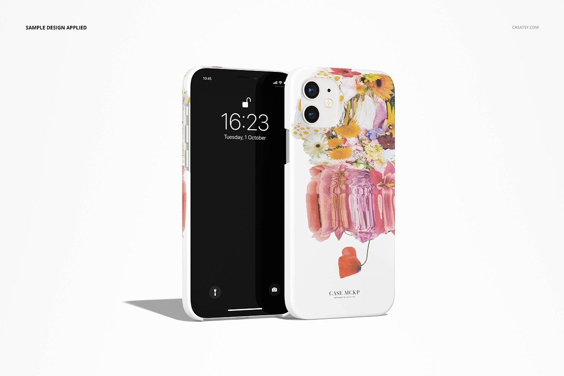 苹果12磨砂塑料手机壳图案设计提案样机PSD模板 iPhon