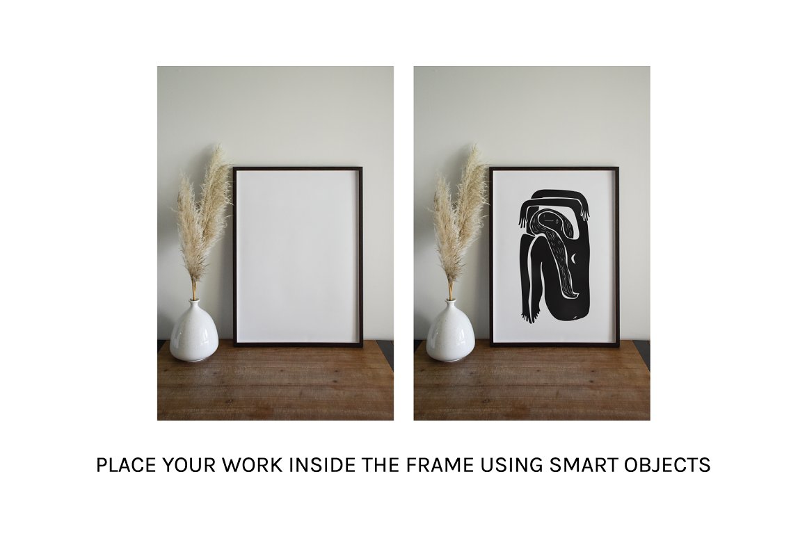 艺术画框样机展示模板免费下载 Frame Mockup Du