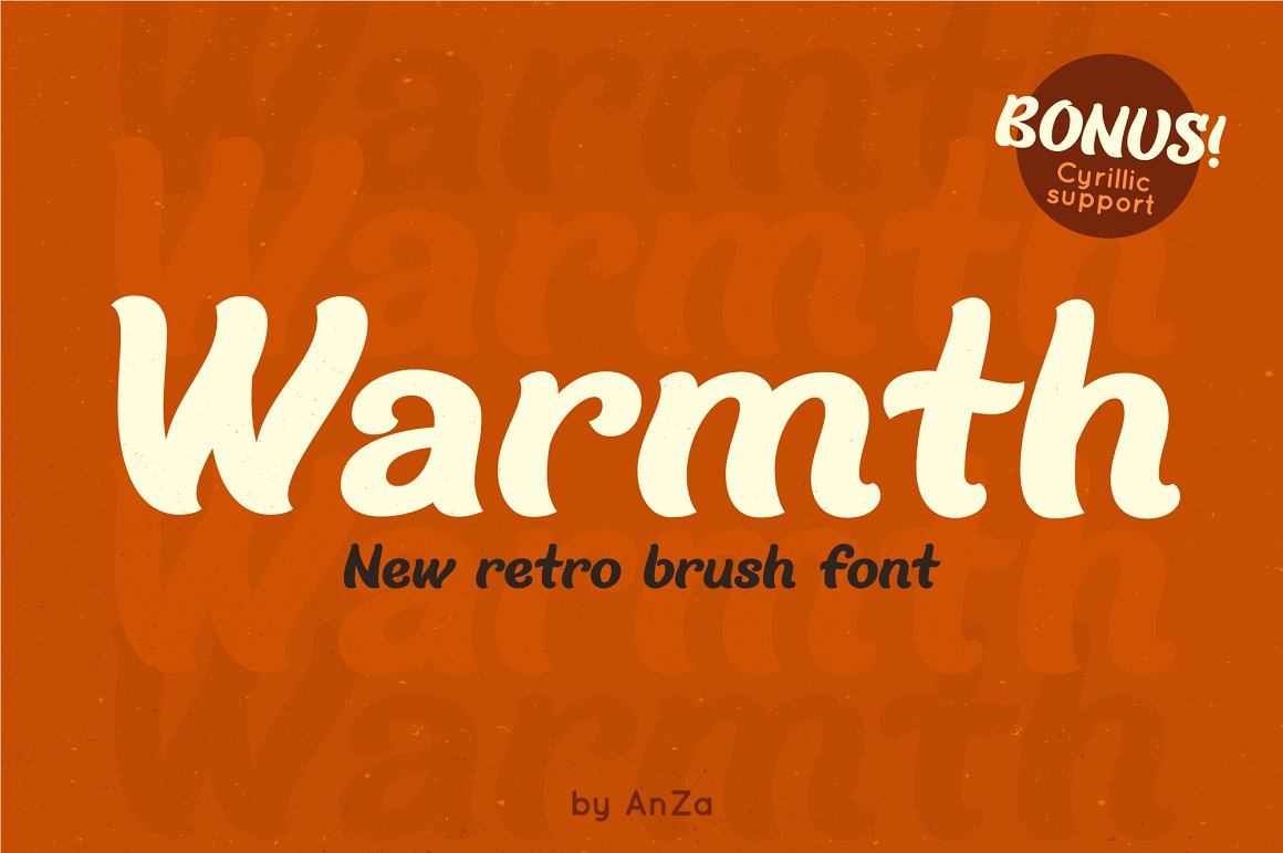 具有现代又具复古感的柔软英文字体 Warmth - retr