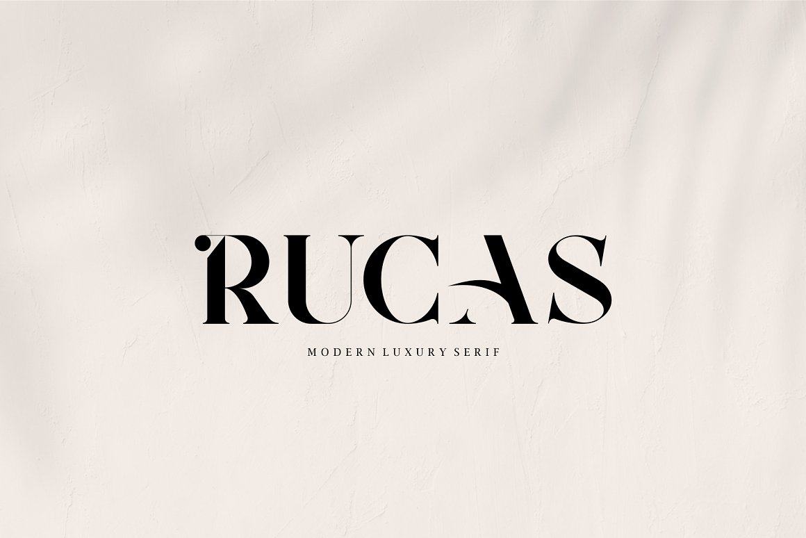 现代奢侈品大牌惯用衬线英文字体 RUCAS - Modern
