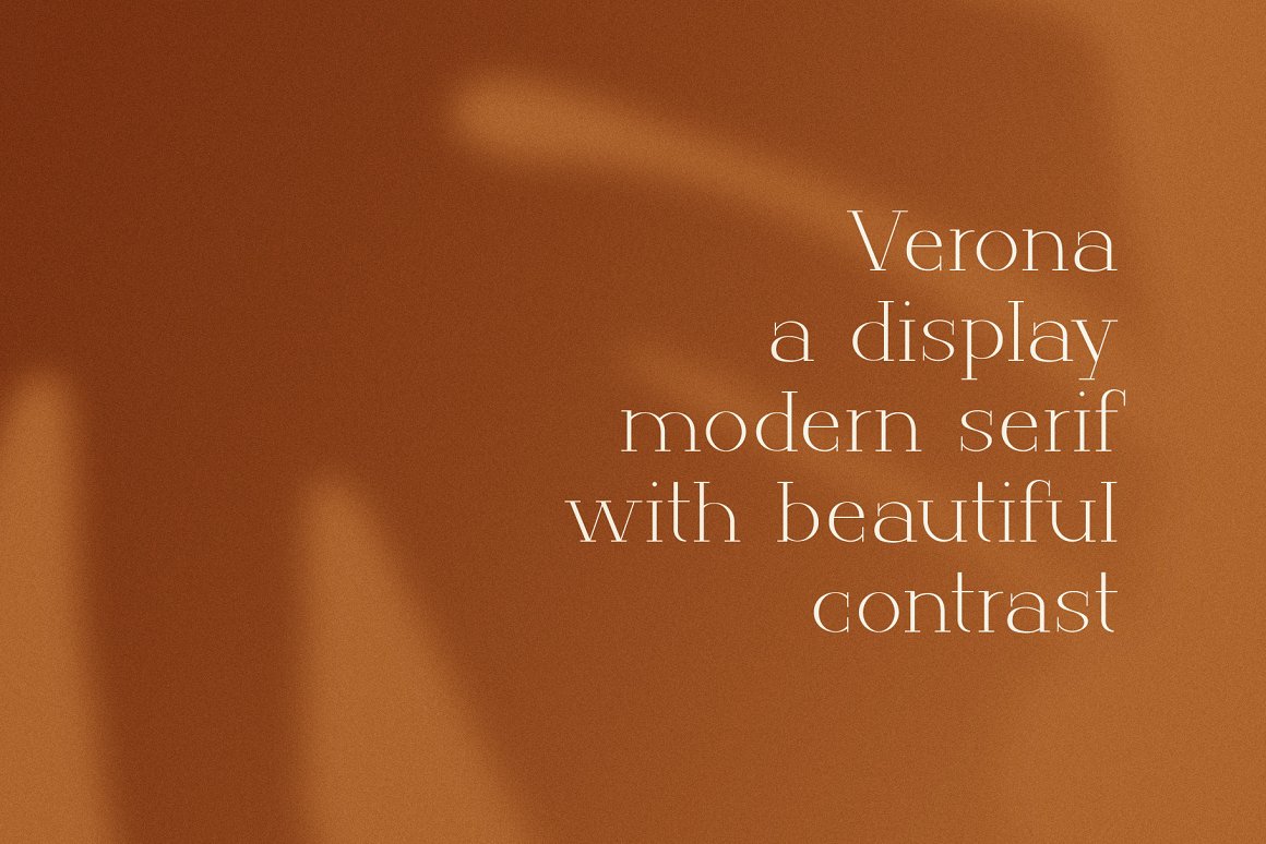 极简主义奢侈品牌婚礼现代衬线英文字体 Verona - El