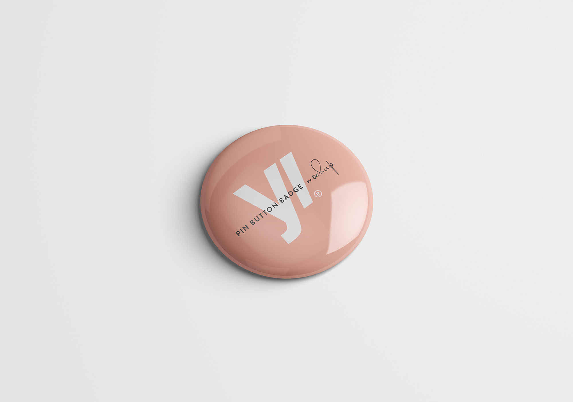 高级别针按钮徽章VI品牌贴图样机模板 Pin Button