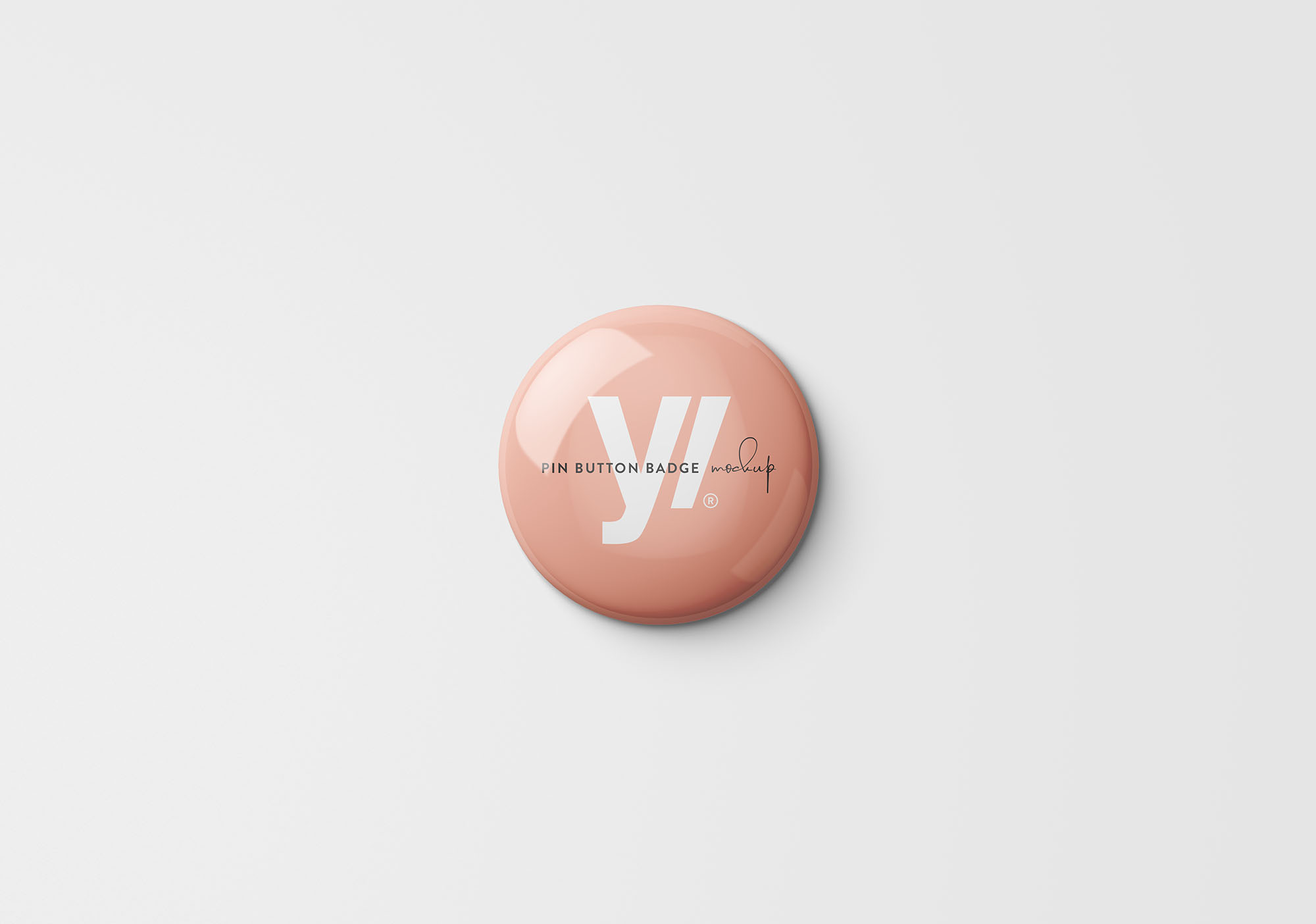 高级别针按钮徽章VI品牌贴图样机模板 Pin Button