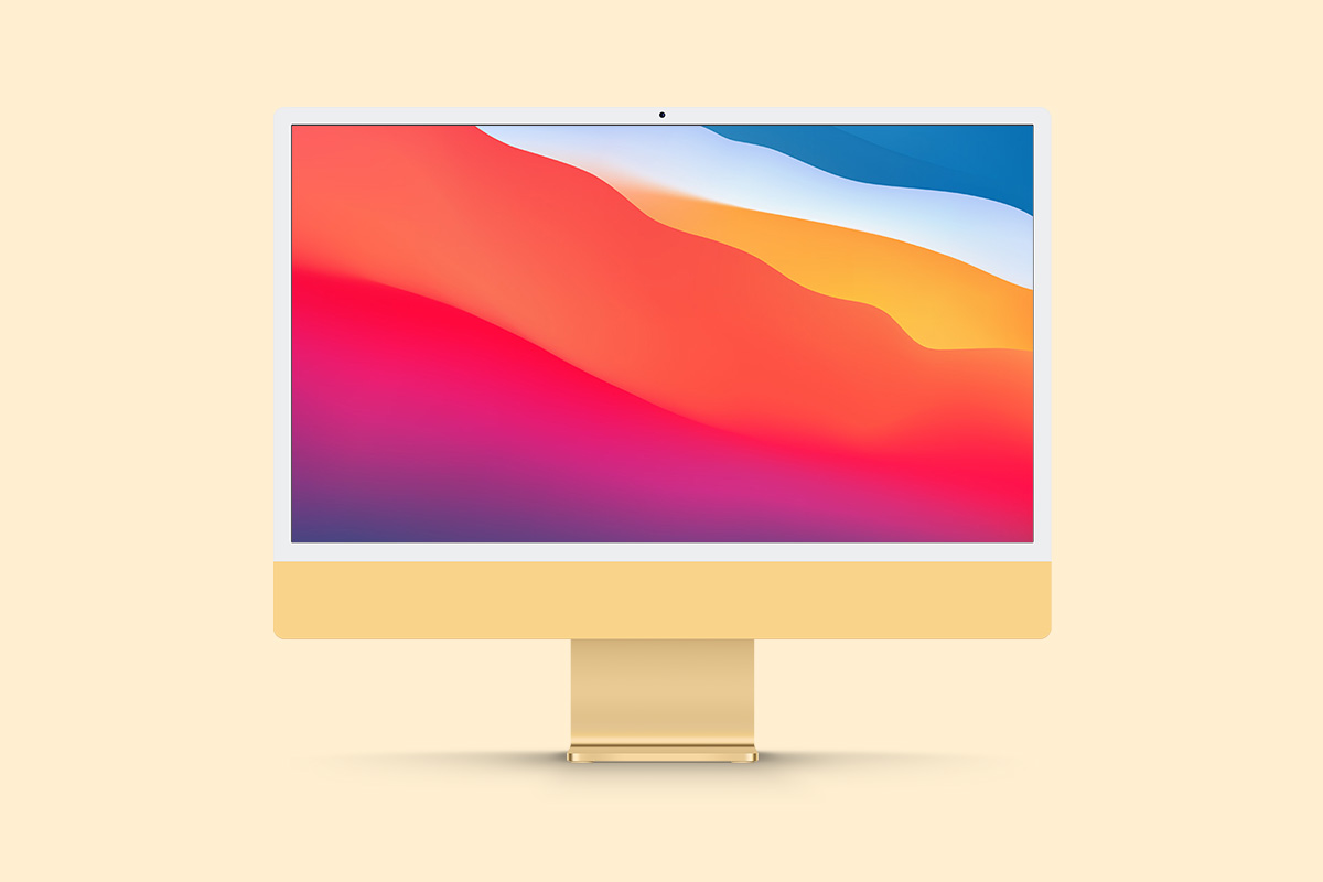 苹果全新iMac台式机电脑网页设计提案样机 New Psd