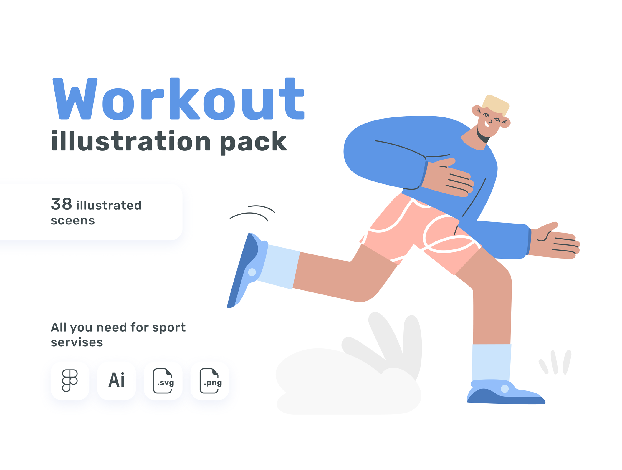 另类的运动健身Web插画素材合辑 Workout illus