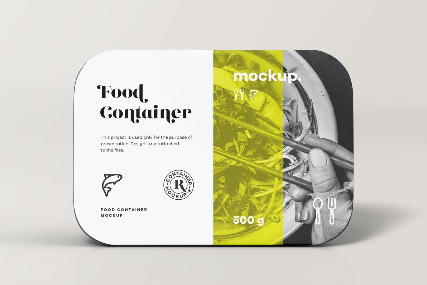 快餐食品外卖包装盒设计提案样机PSD模板 Food Cont