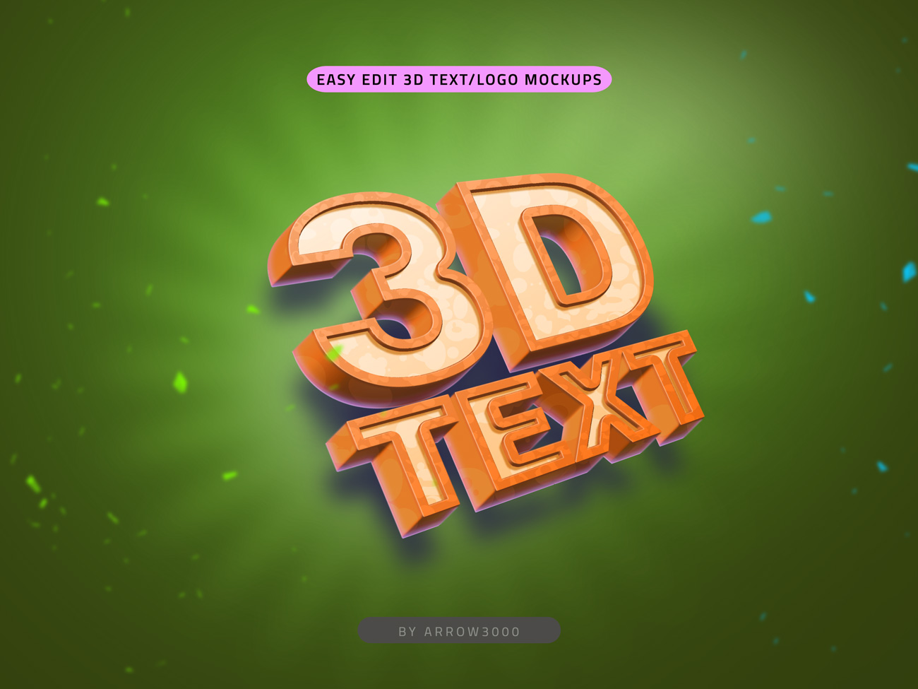 3D卡通漫画风格立体游戏电影文字特效 3D Text Moc