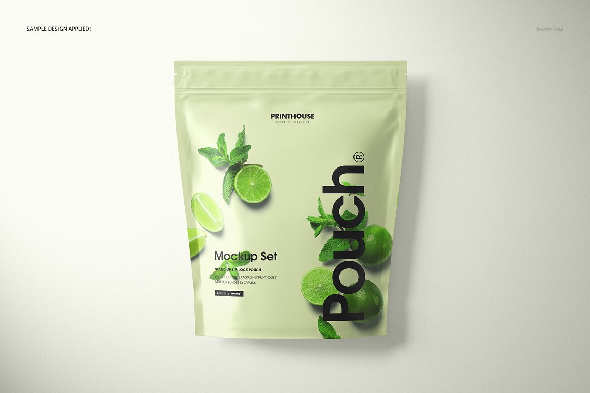 真空塑封袋自封袋咖啡食品蛋白质包装设计样机 Stand Up