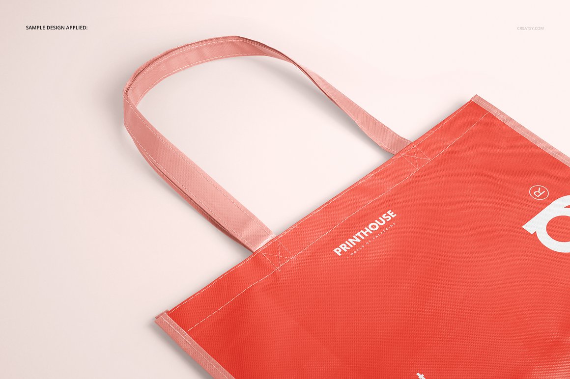 亚层无纺布环保购物袋品牌包装提案样机PSD模板 Lamina