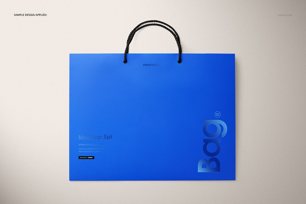 托特购物袋纸袋环保袋包装设计提案样机PSD模板 Euroto